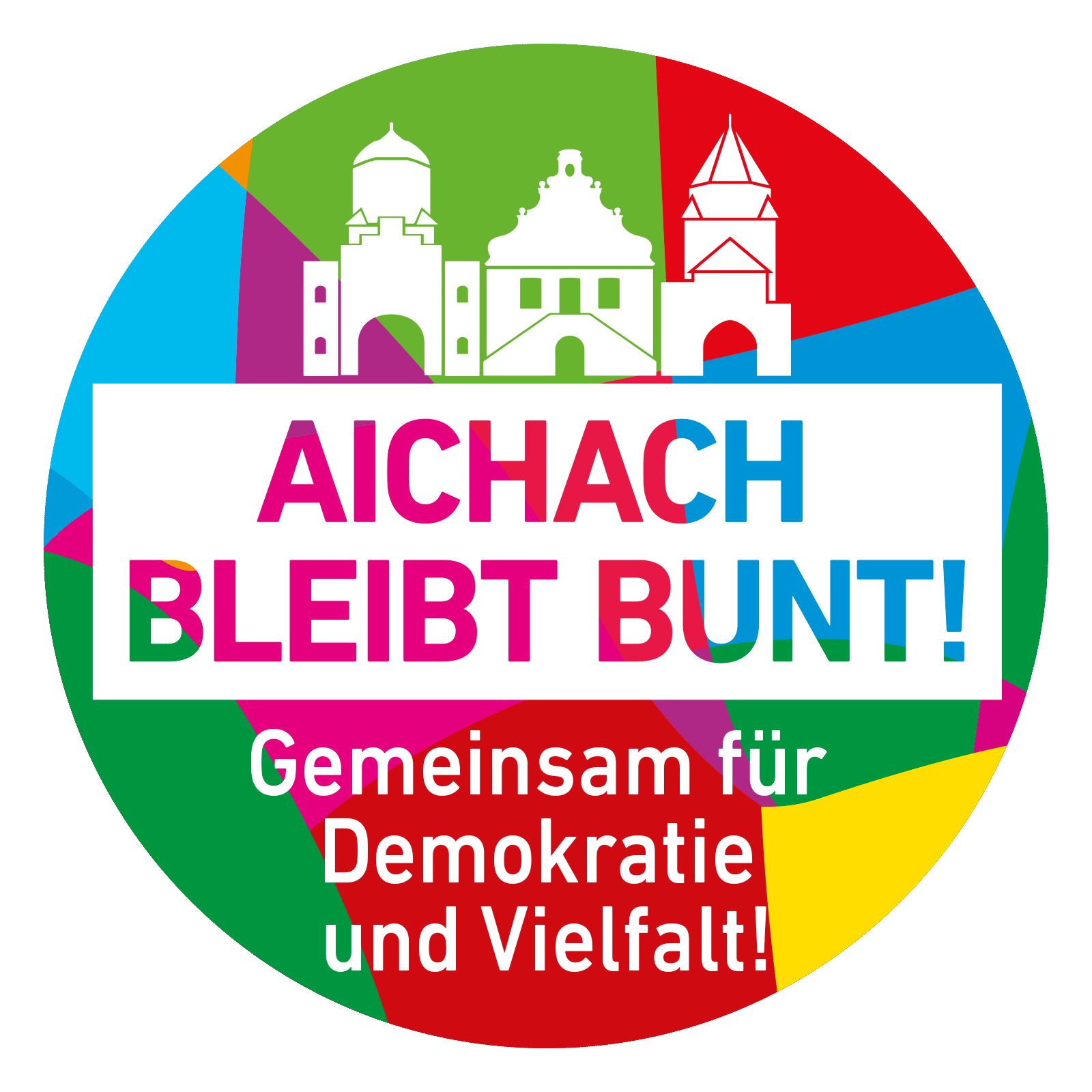 Logo Bündnis Aichach bleibt bunt