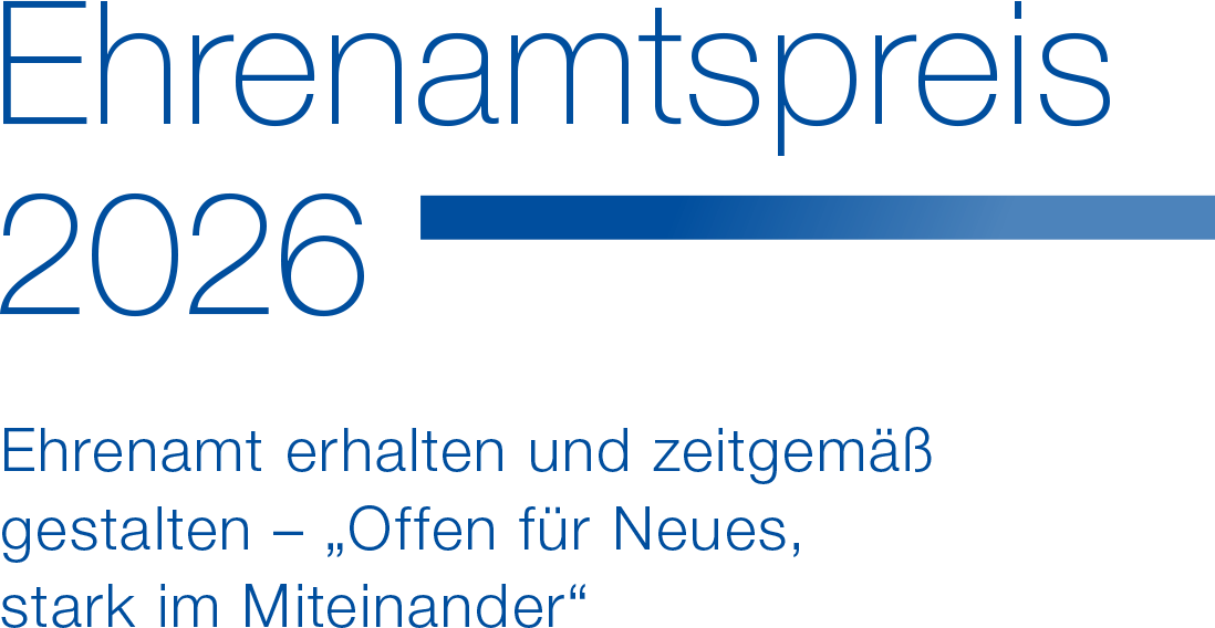 Ehrenamtspreis 2026 der Versicheurngskammer Stiftung; ehrenamt erhalten und zeitgemäß gestalten - "Offen für Neues, stark im Miteinander"